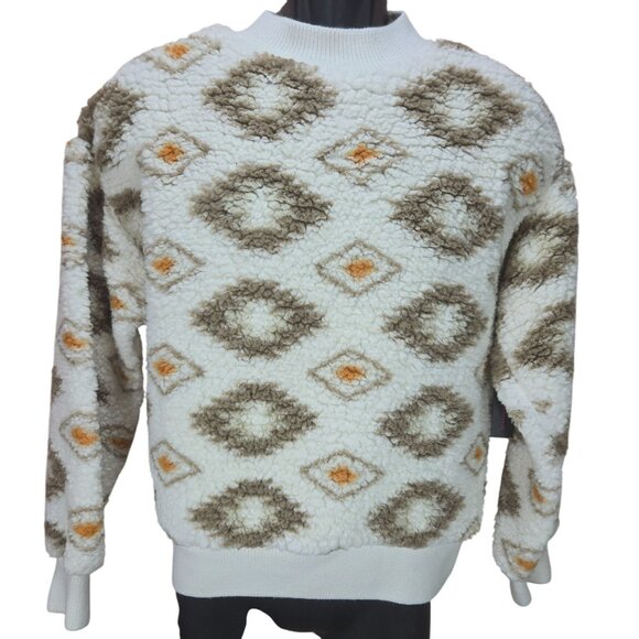 No Boundaries Girls Aztec Pattern Sherpa Pullover Sweater Large (11-13) - Picture 1 of 8